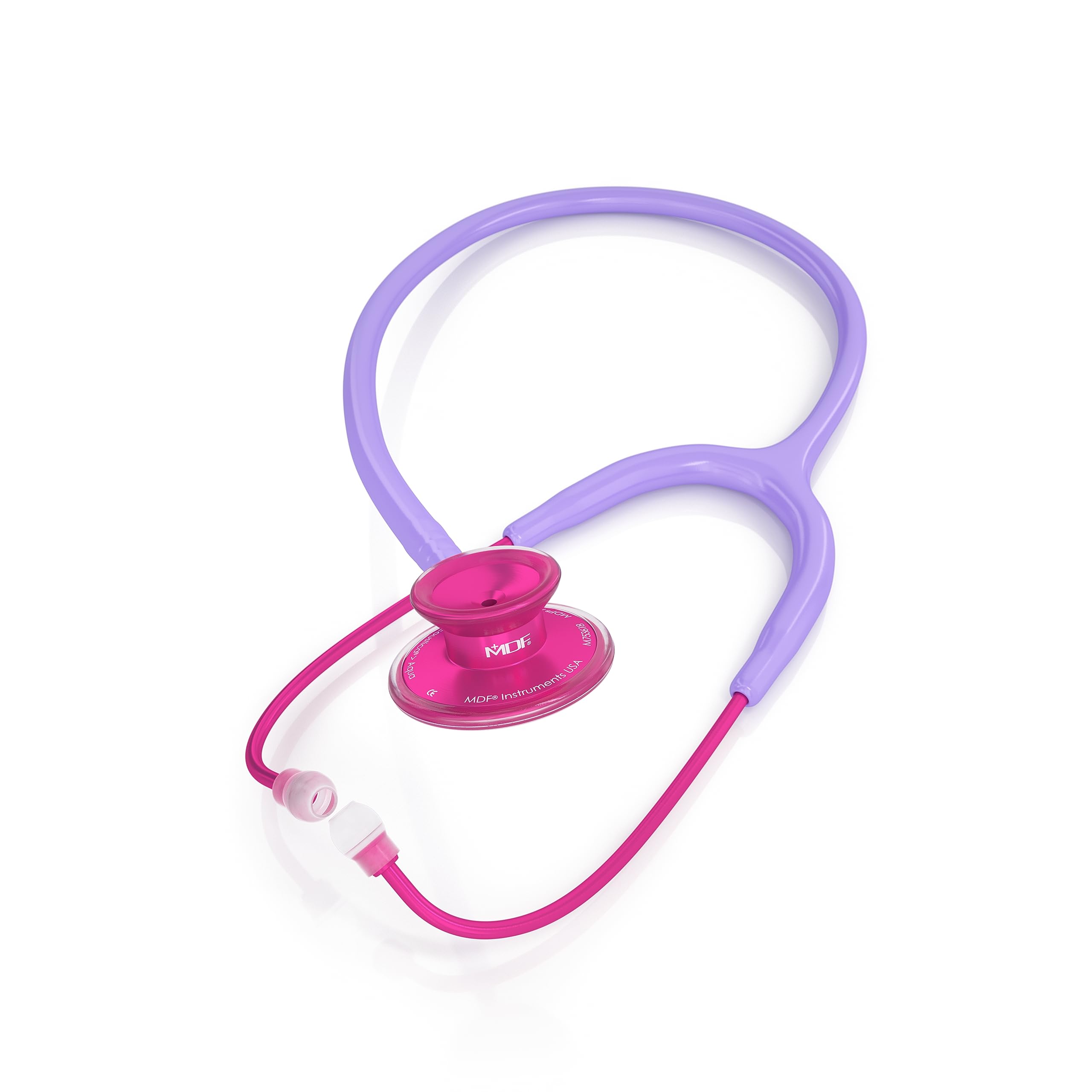 MDF Instruments, Acoustica Lightweight Stethoscope for Doctors, Nurses, Students, Home Health Use, Adult, Dual Head, Black Tube, Gold Chestpiece-Headset, MDF747XPK11