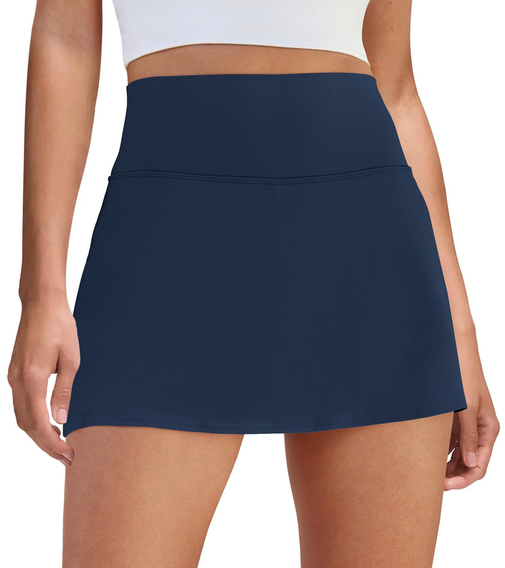 DLOODA Womens Skort Tennis Skirt with Pocket Shorts
