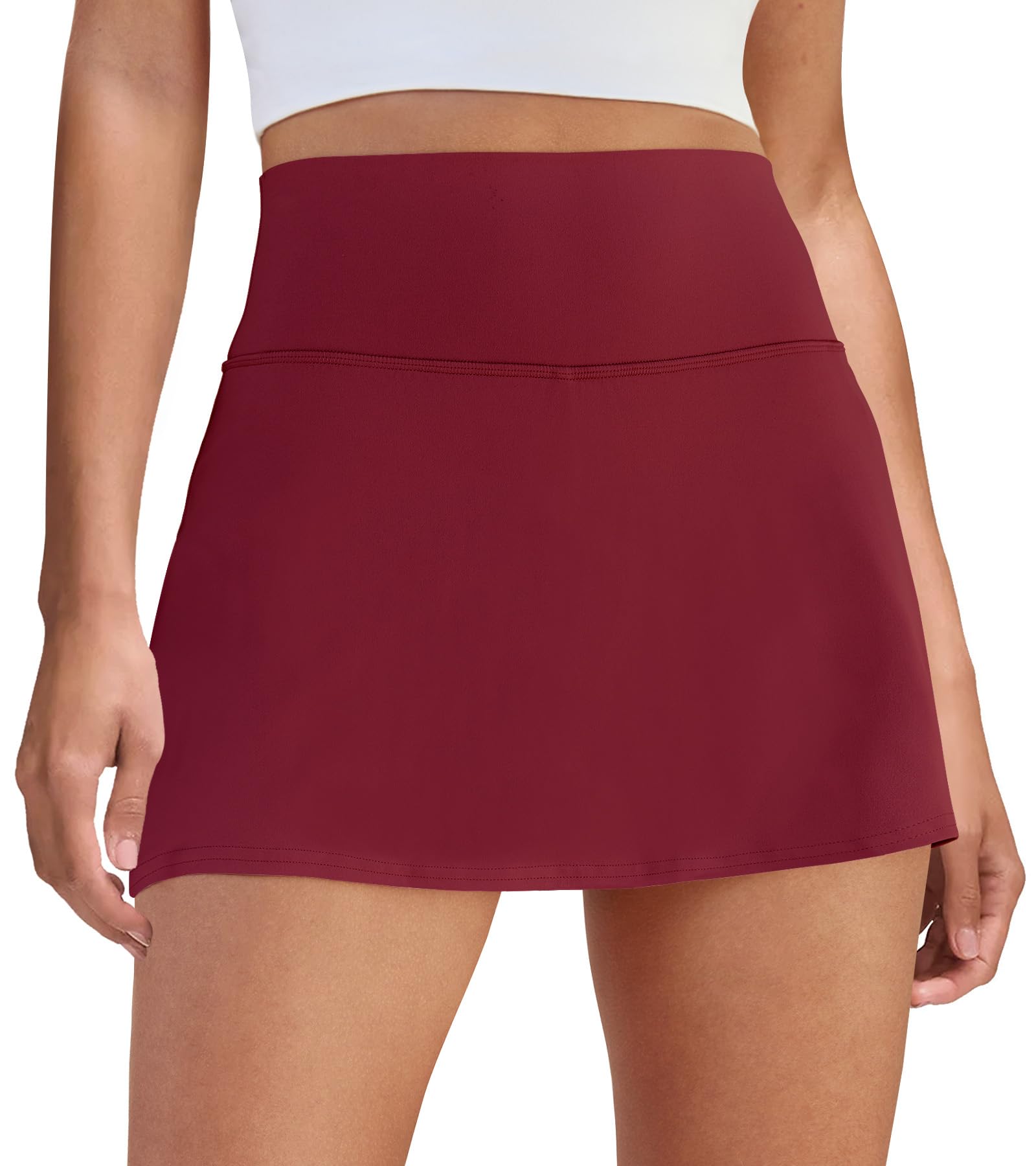 DLOODA Womens Skort Tennis Skirt with Pocket Shorts