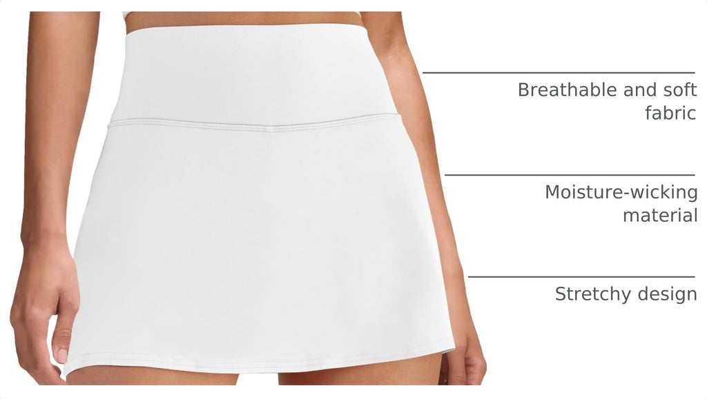 DLOODA Womens Skort Tennis Skirt with Pocket Shorts