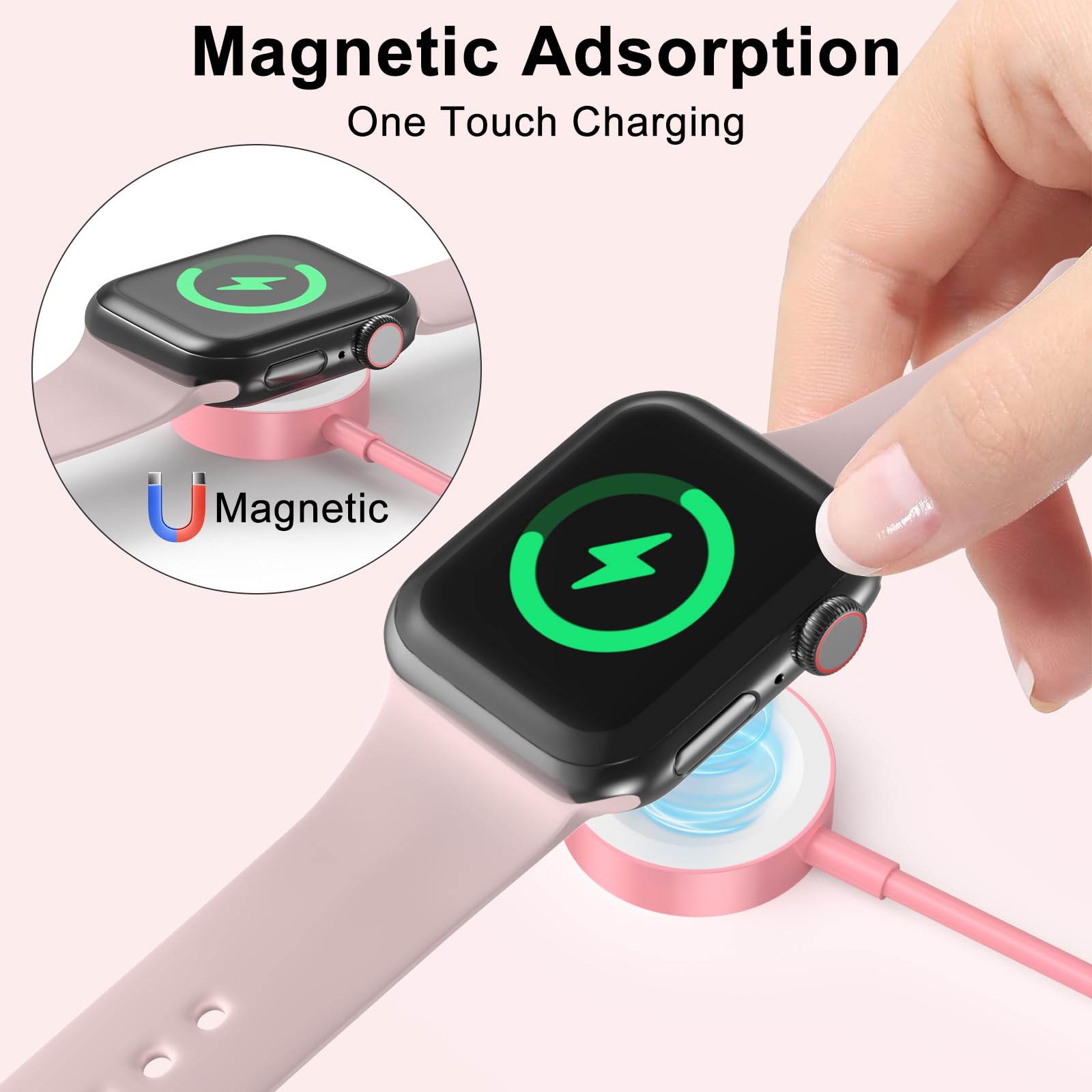 2026 Upgraded USB C for Apple Watch Charger Magnetic Fast Charging Cable Portable Wireless Charging Compatible with iWatch Series 11/10/9/8/7/6/5/4/3/2