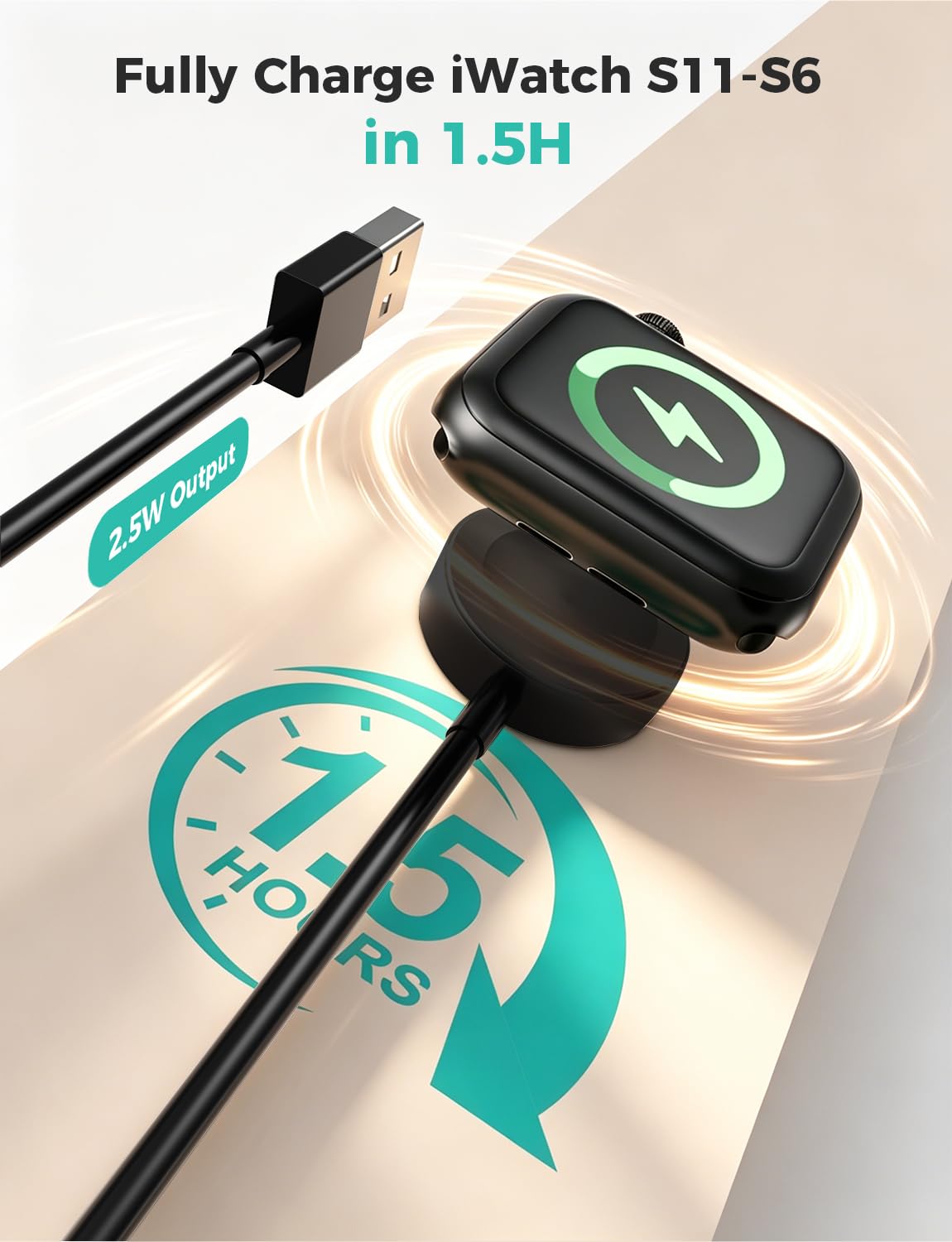 2026 Upgraded USB C for Apple Watch Charger Magnetic Fast Charging Cable Portable Wireless Charging Compatible with iWatch Series 11/10/9/8/7/6/5/4/3/2