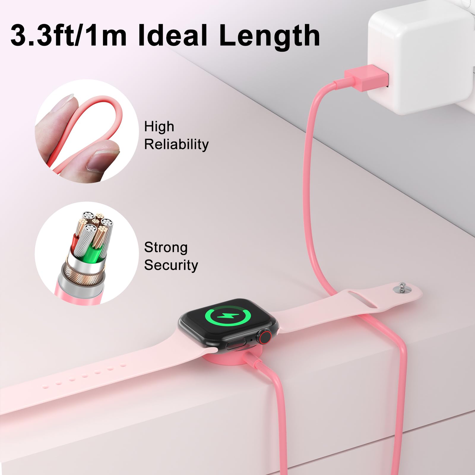 2026 Upgraded USB C for Apple Watch Charger Magnetic Fast Charging Cable Portable Wireless Charging Compatible with iWatch Series 11/10/9/8/7/6/5/4/3/2