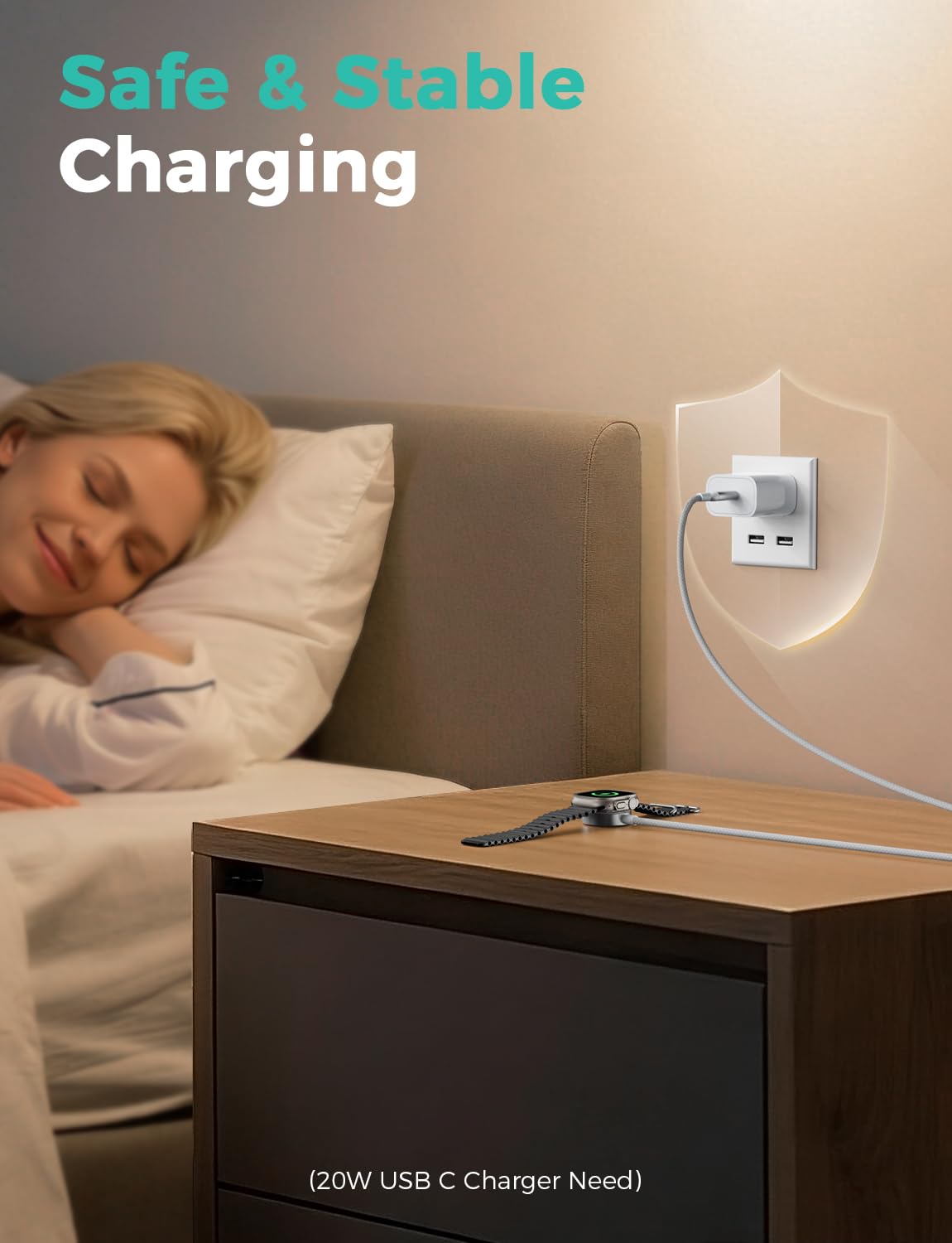 2026 Upgraded USB C for Apple Watch Charger Magnetic Fast Charging Cable Portable Wireless Charging Compatible with iWatch Series 11/10/9/8/7/6/5/4/3/2