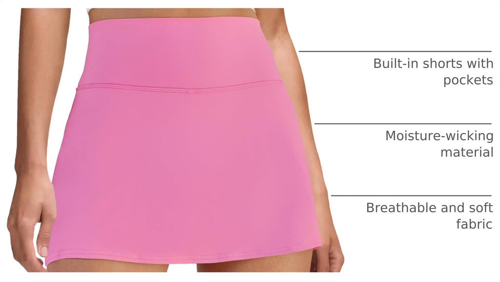 DLOODA Womens Skort Tennis Skirt with Pocket Shorts