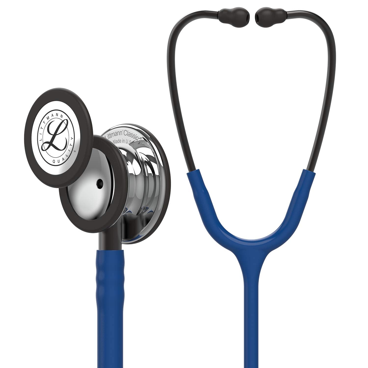 3M Littmann Classic III Monitoring Stethoscope, 5803, More Than 2X as Loud, Weighs Less, Stainless Steel Black-Finish Chestpiece, 27" Black Tube, Stem and Headset