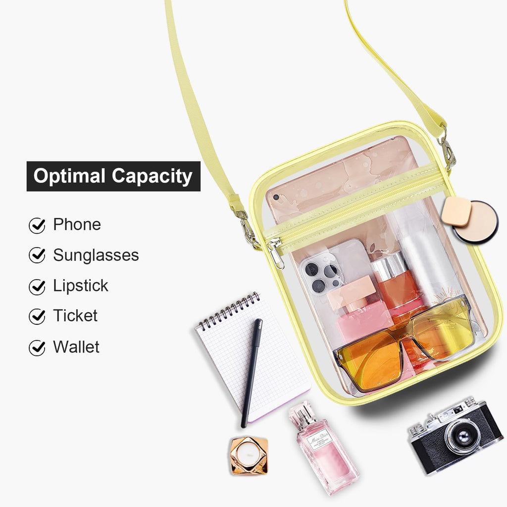 USPECLARE Clear Purse for Stadium Events Transparent Messenger Bag
