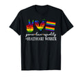 Lgbt Healthcare Worker Peace Love T-Shirt - Unique Graphic for Adults