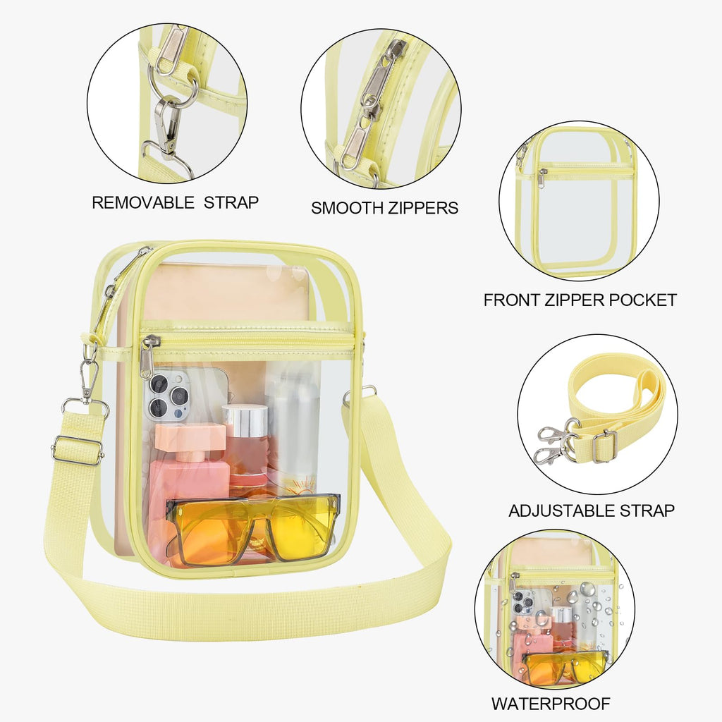 USPECLARE Clear Purse for Stadium Events Transparent Messenger Bag
