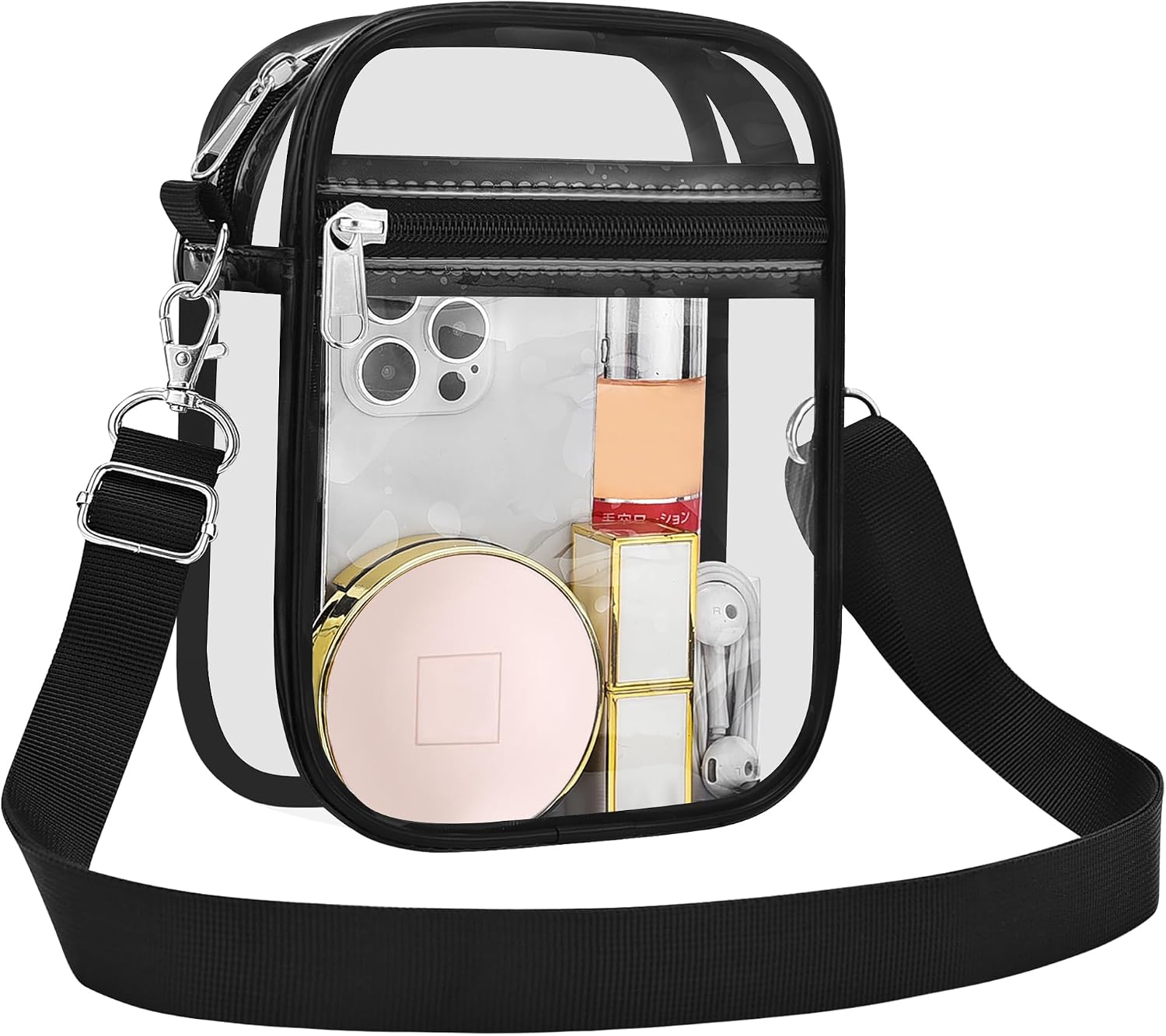 USPECLARE Clear Purse for Stadium Events Transparent Messenger Bag