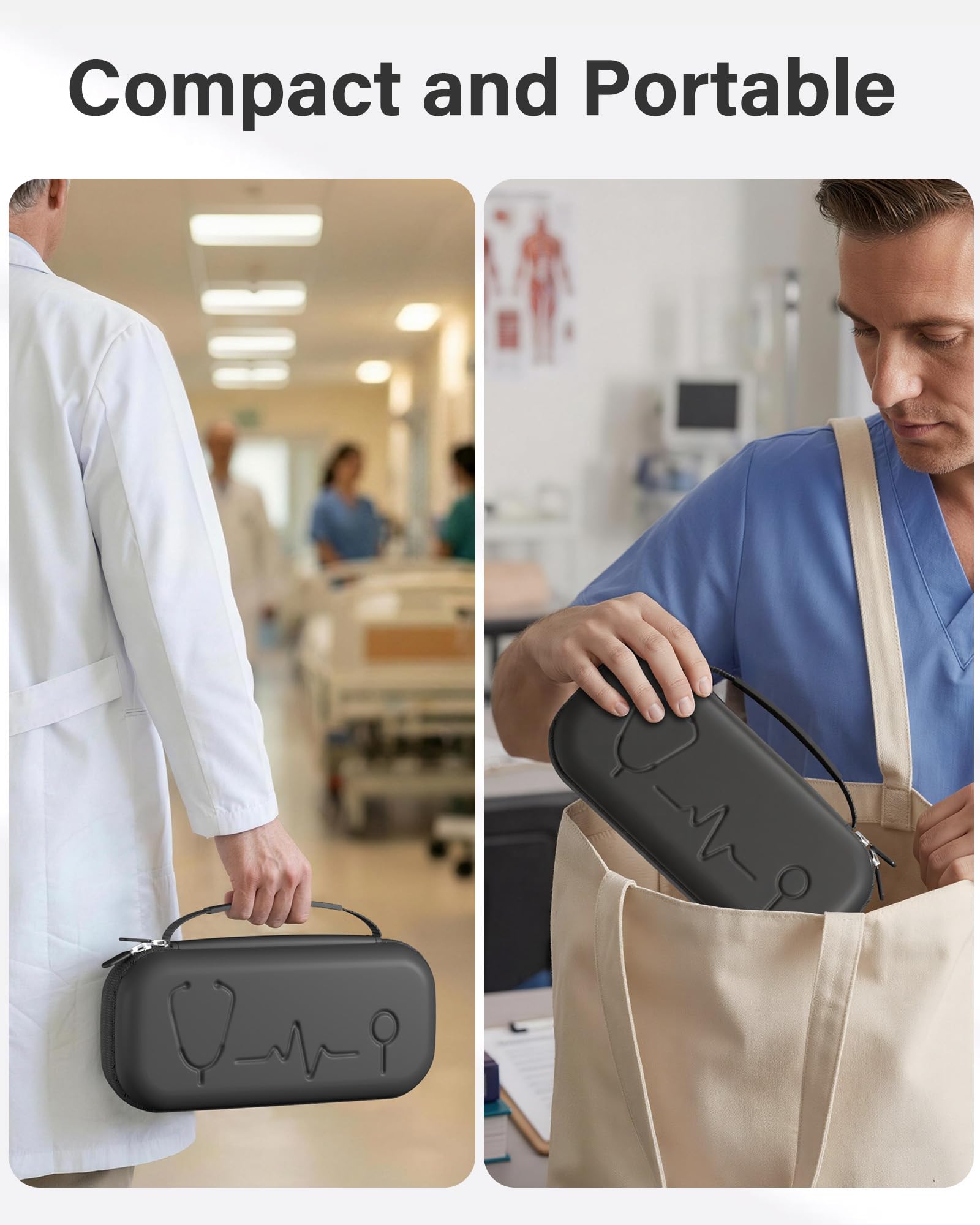 ProCase Stethoscope Case for 3M Littmann Classic III & Cardiology IV -Silvergrey