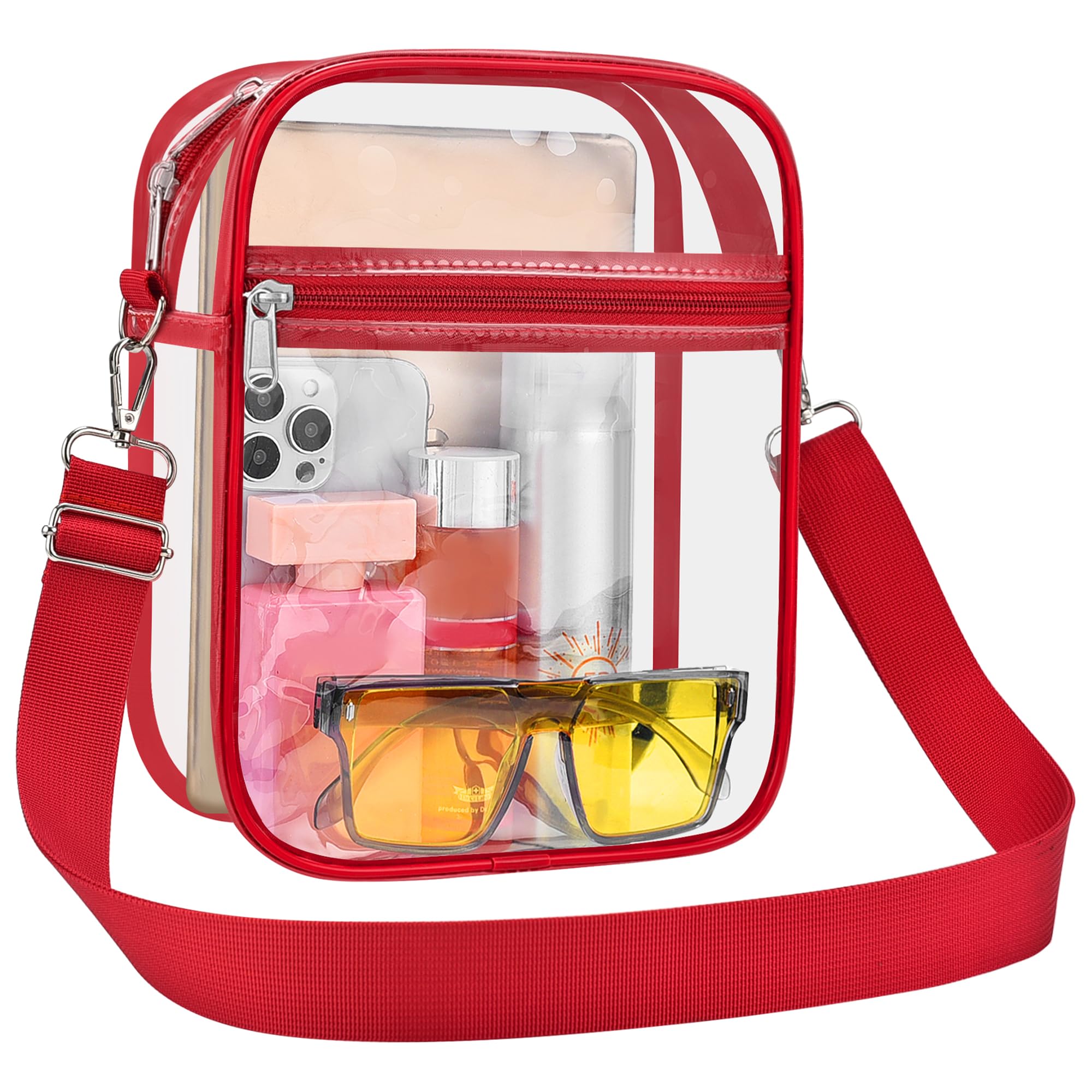 USPECLARE Clear Purse for Stadium Events Transparent Messenger Bag