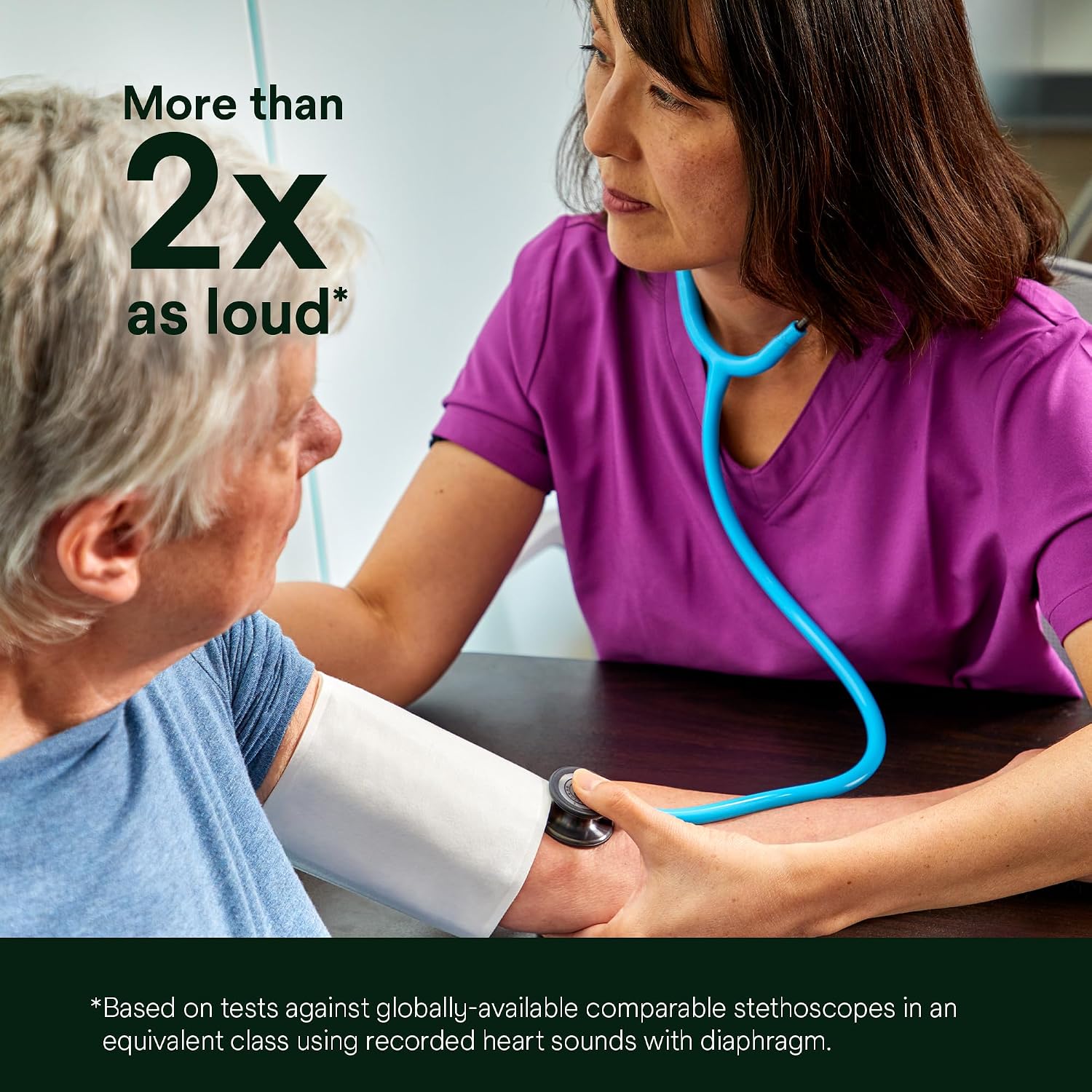 3M Littmann Classic III Monitoring Stethoscope, 5803, More Than 2X as Loud, Weighs Less, Stainless Steel Black-Finish Chestpiece, 27" Black Tube, Stem and Headset