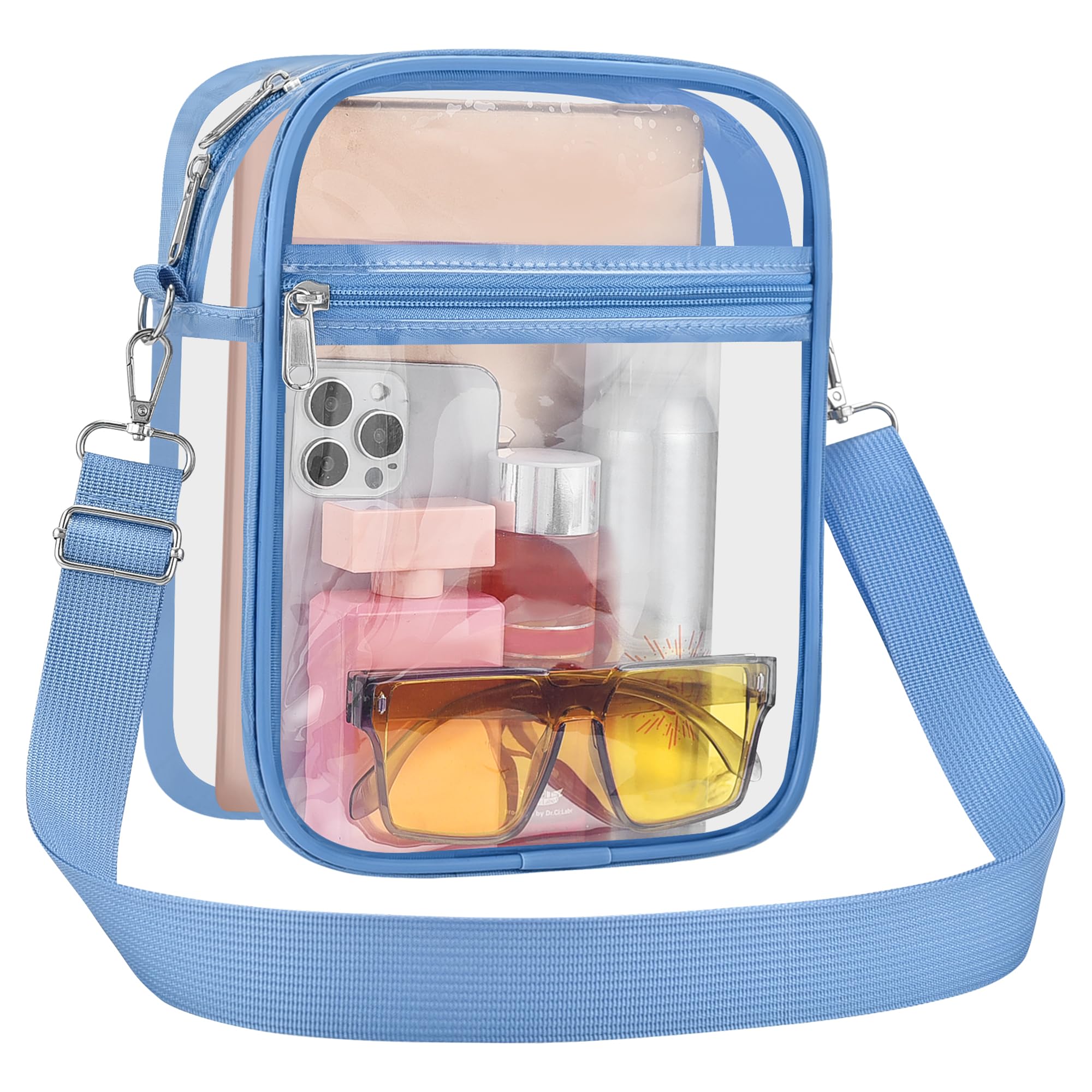 USPECLARE Clear Purse for Stadium Events Transparent Messenger Bag