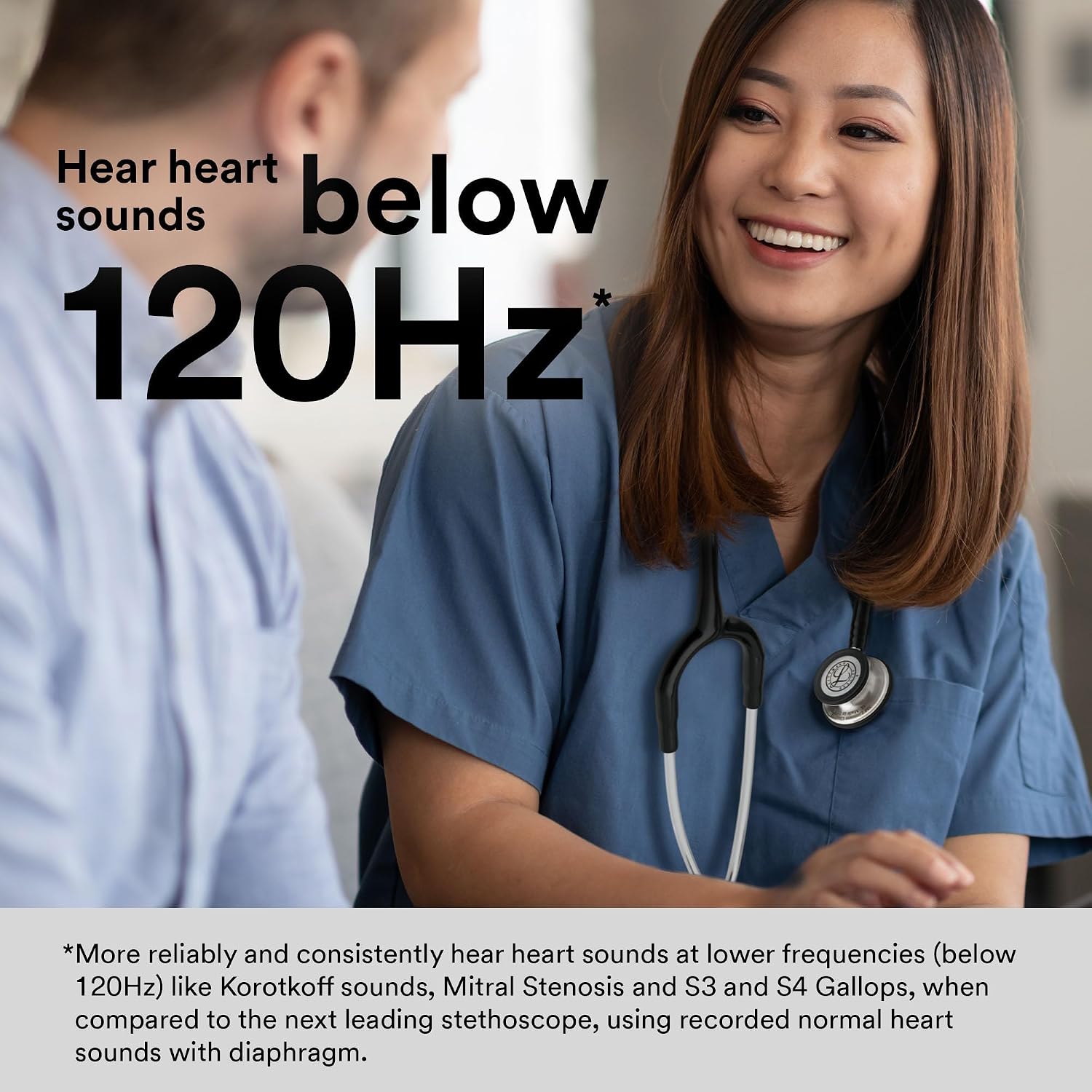 3M Littmann Classic III Monitoring Stethoscope, 5803, More Than 2X as Loud, Weighs Less, Stainless Steel Black-Finish Chestpiece, 27" Black Tube, Stem and Headset