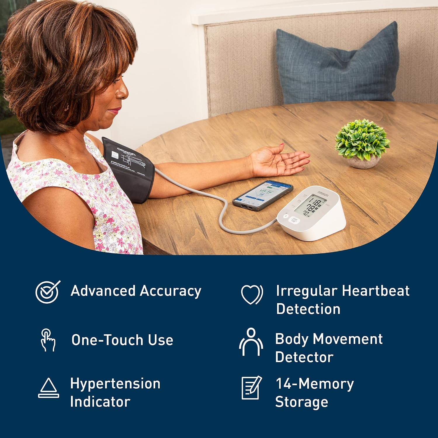 OMRON Bronze Blood Pressure Monitor & Upper Arm Blood Pressure Cuff