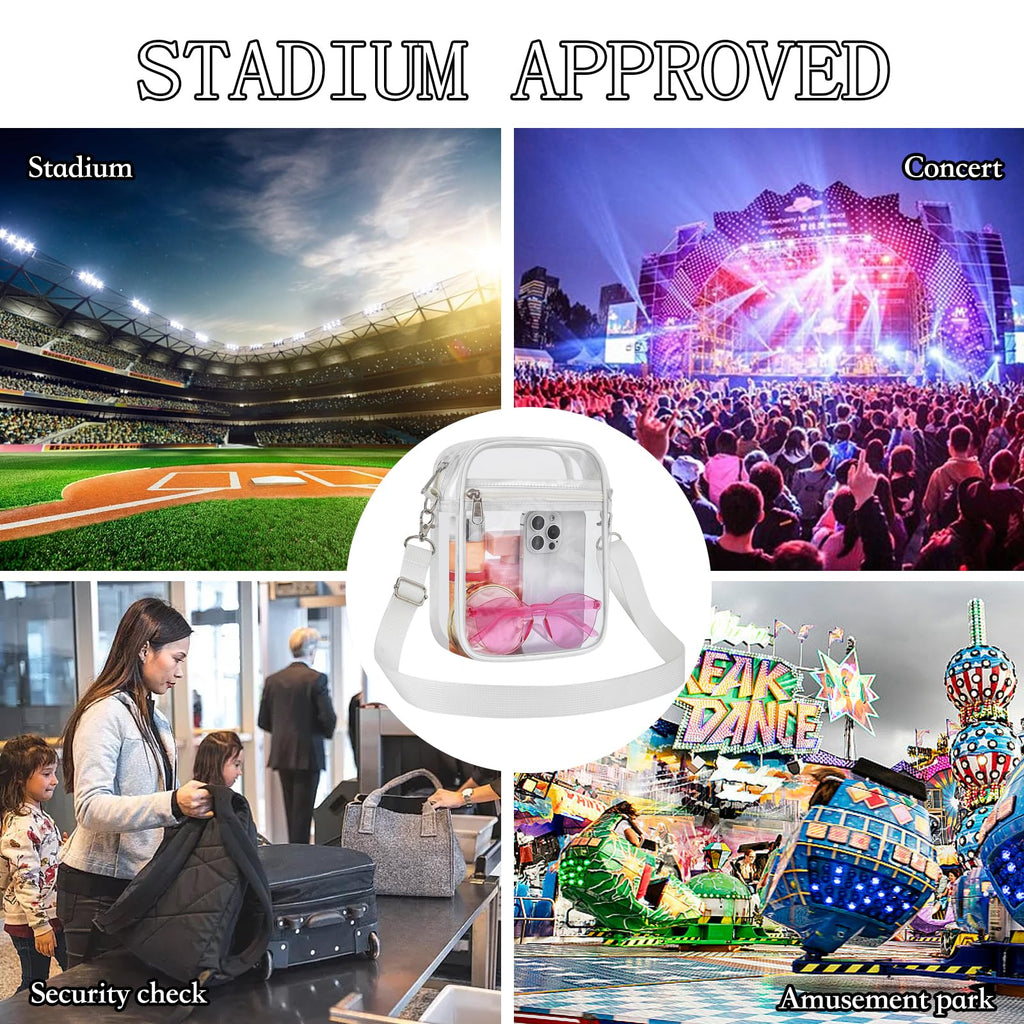 USPECLARE Clear Purse for Stadium Events Transparent Messenger Bag