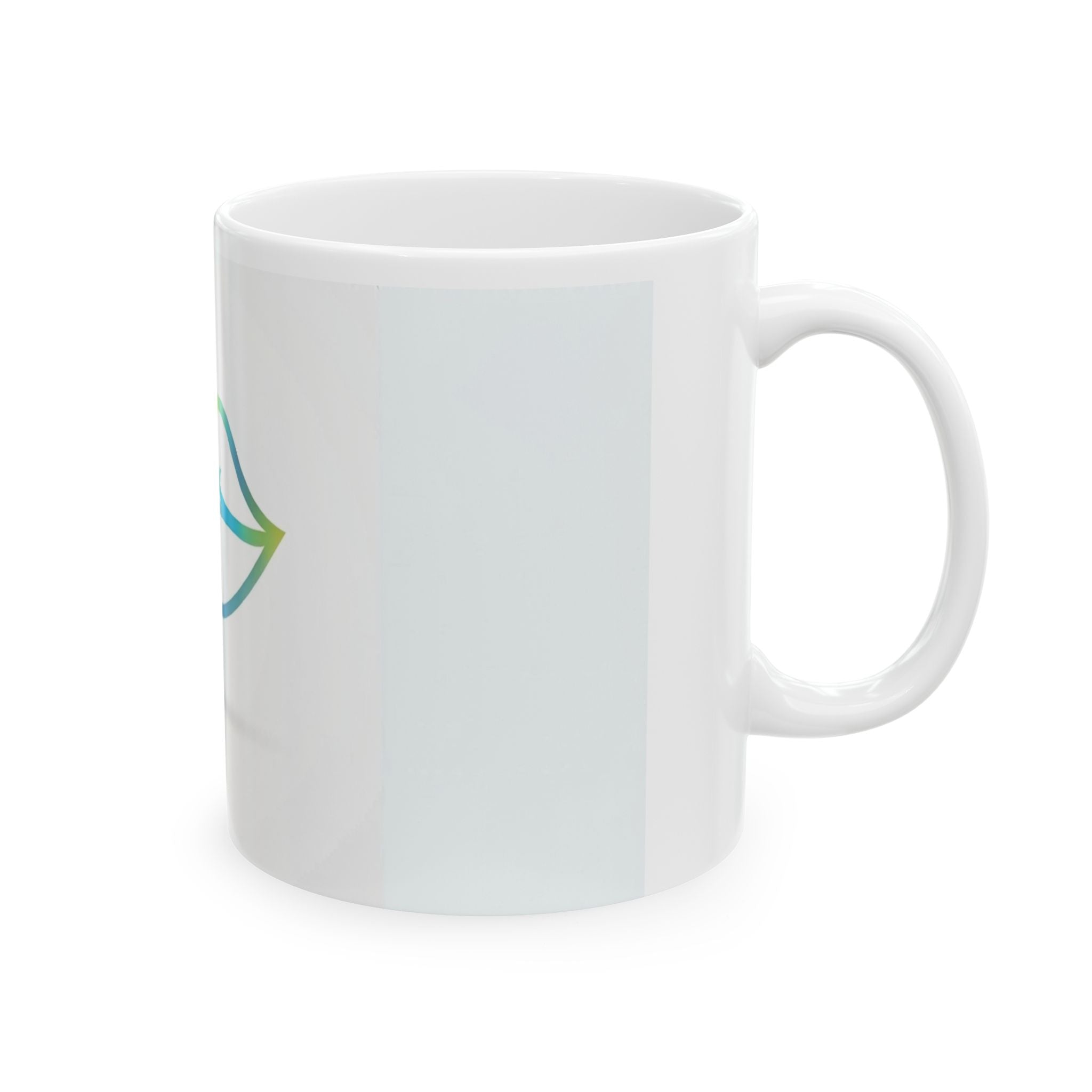Rainbow Lip Print Mug — Colorful Lipstick Kiss Ceramic Coffee Cup (11oz & 15oz)