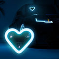 Solar Powered LED Heart Shape Accent Ambient Light USB Charge Valentines Day Christmas New Year Gift Ideas Car Interior Decor