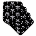3dRose Caduceus Pattern for Registered Nurses Students or Teachers. - Coasters (CST_352298)