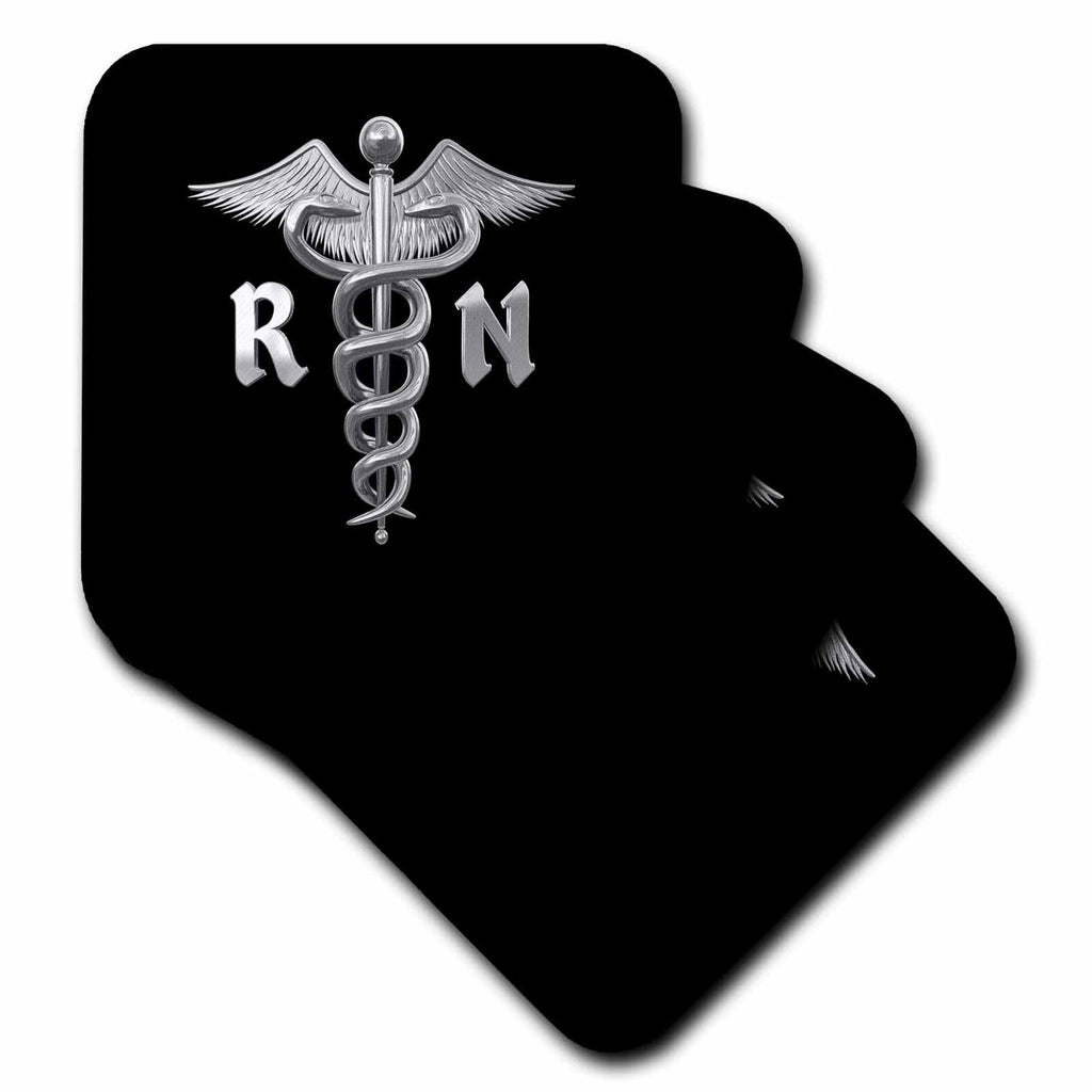 3dRose Registered Nurse Caduceus or Heralds Staff for any nurse. - Coasters (cst_352299)