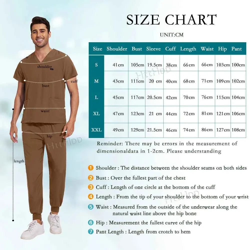 Unisex Multicolor Medical Scrub Sets