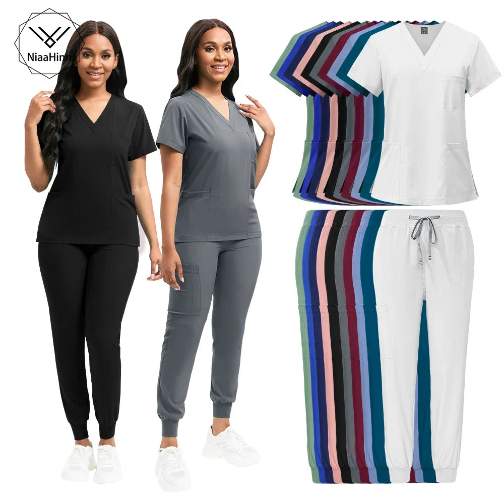 Niaahinn Unisex Breathable Jogger Scrub Set
