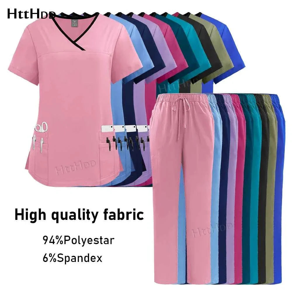 Nurse Uniform Medical Scrubs Set Women