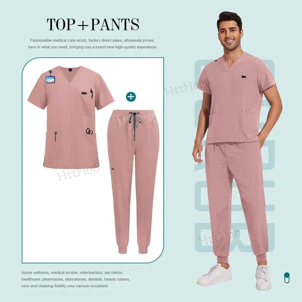 Unisex Multicolor Medical Scrub Sets