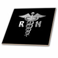 3dRose Registered Nurse Caduceus or Heralds Staff for Any Nurse. - Tiles (ct_352299)